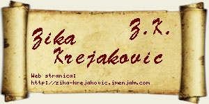 Žika Krejaković vizit kartica